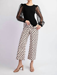 Ee:Some - Midnight Glam Mesh Sleeve Bodysuit
