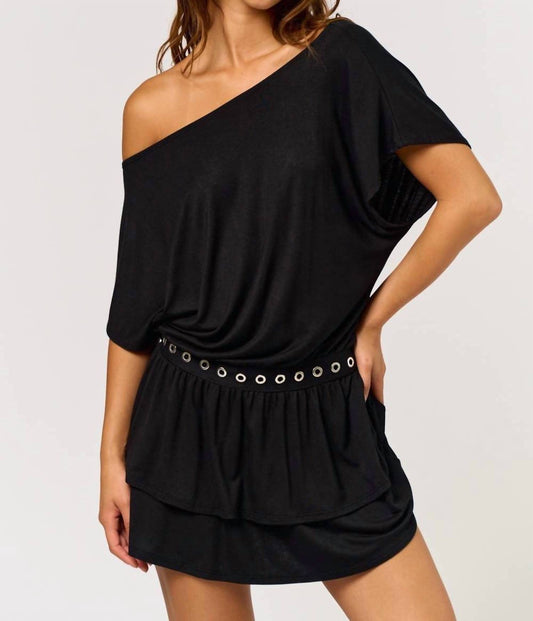 Blue Blush - All Night One Shoulder Mini Dress