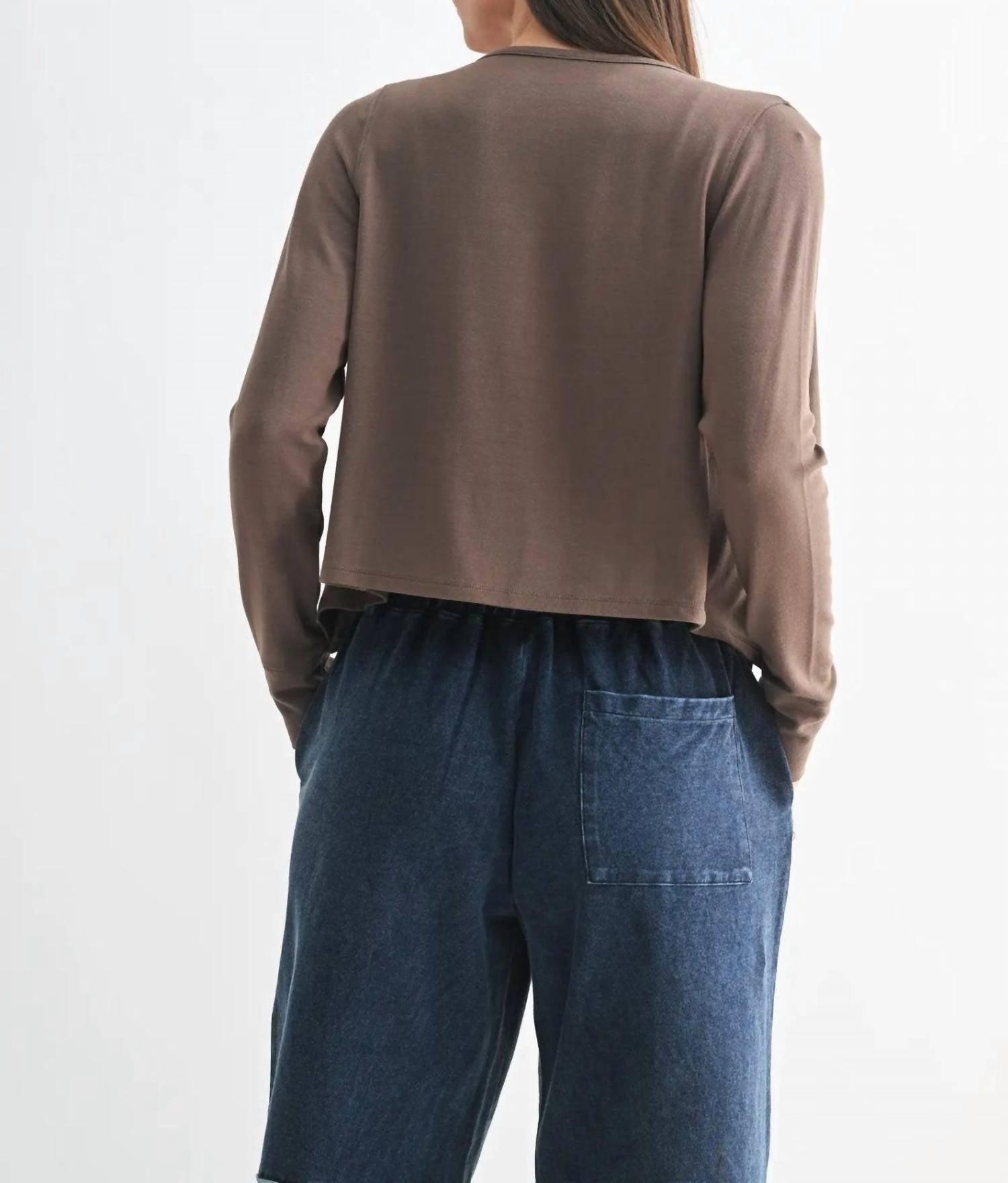 Mono B - Long Sleeve Tie Top