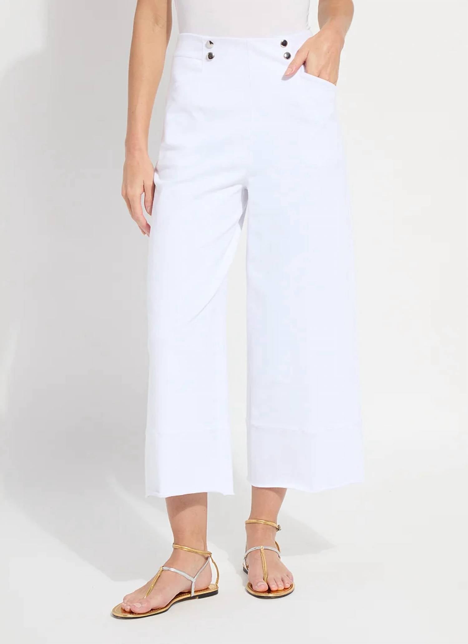 Lysse - Dion Sailor Crop Palazzo Denim Pants