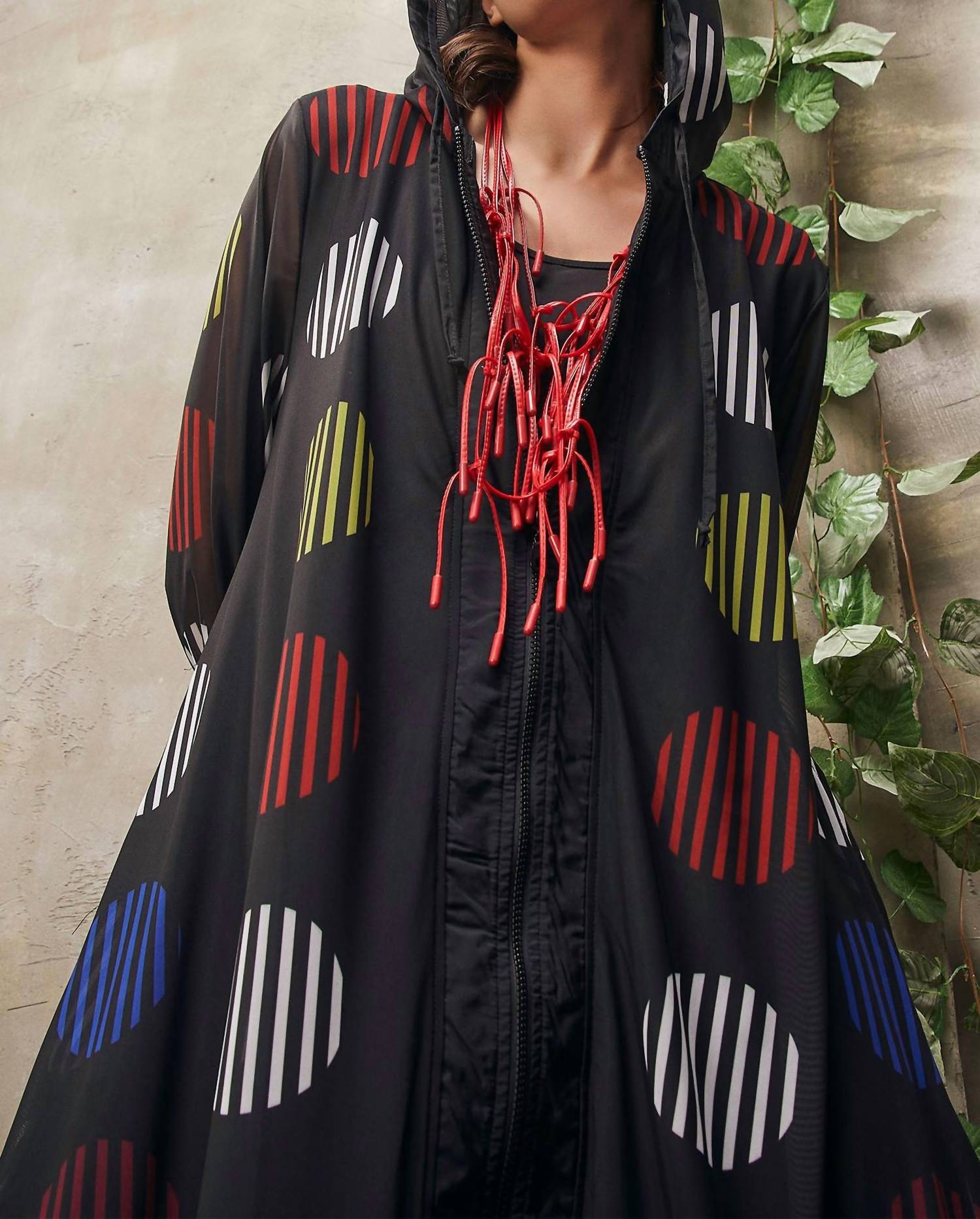 ISLE by Melis Kozan Maia Universe Print Longline Jacket - women's jacket