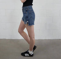 ETICA Skylar Jean Short in denim blue - women's shorts - detail view