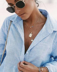 Bracha - Women's Initial Card Necklace
