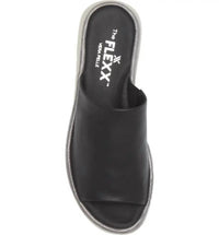 The FLEXX Women's Slide Sandal in black - women's sandal - detail view