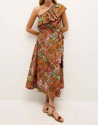 Marie Oliver Estine Wrap Skirt in tahiti 1 - women's skirt - detail view