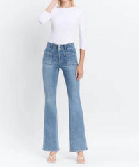 Flying Monkey - Guiltless High Rise Front Pocket Flare Jean