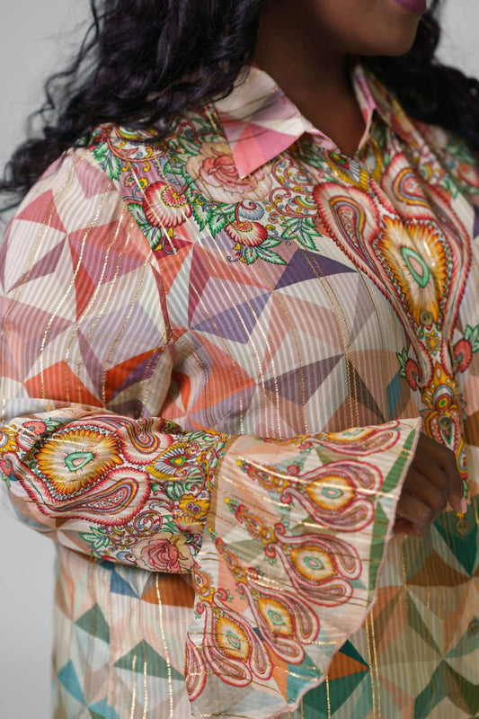 -Bl^Nk- - Entika Button Front Shirt - Plus