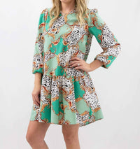 Sundayup - Shift Three-Quarter Sleeves Dress
