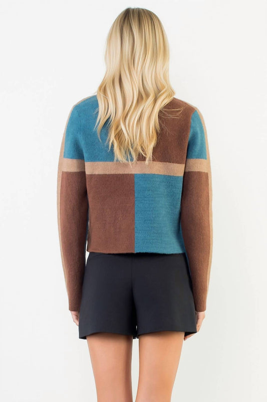 Thml - Colorblock Long Sleeve Cardigan