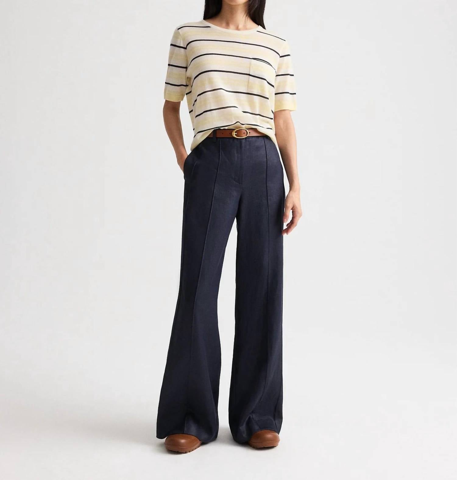 Twp - Women's Striped Short Sleeve Top
