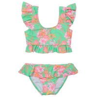 Snapper Rock - Girl's Frilled Crop Bikini
