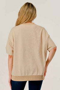 Pixi + Ivy - Oversized Short Sleeves Top