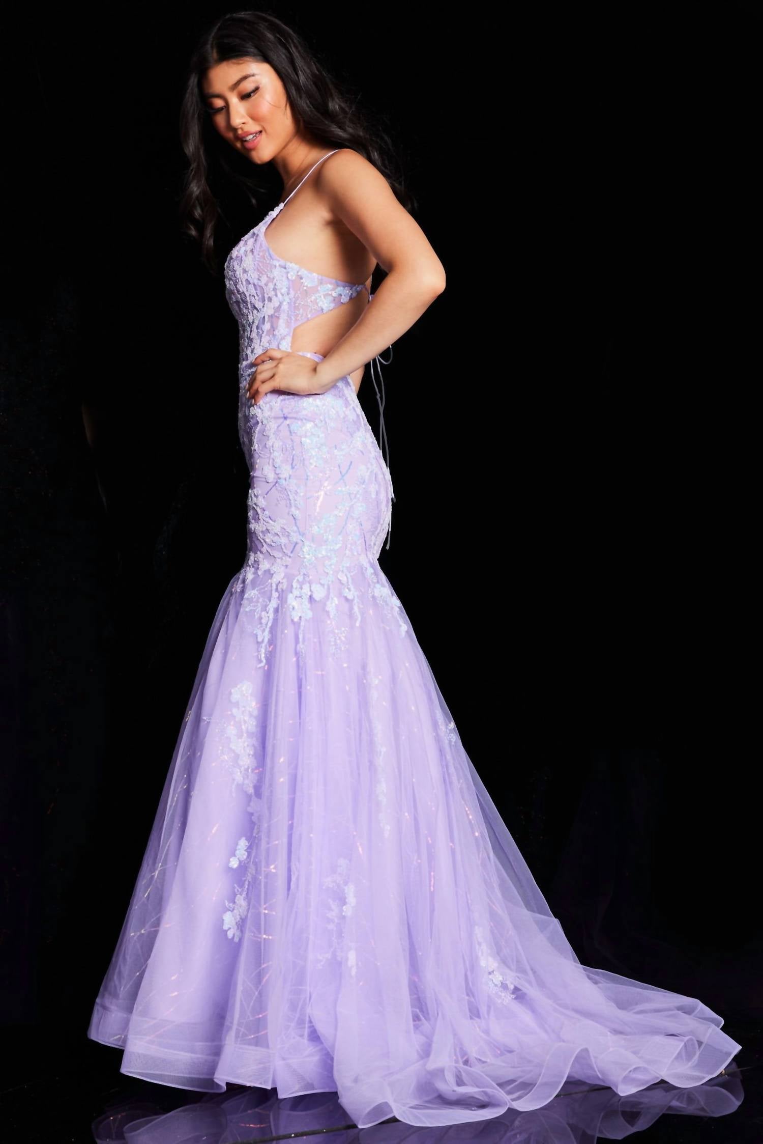 Jovani - Mermaid Cut Out Dress