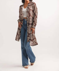 Papillon - Mandala Printed Tunic With Tab Sleeves