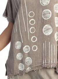 Jess & Jane - Dot N Line Cotton Gauze Top