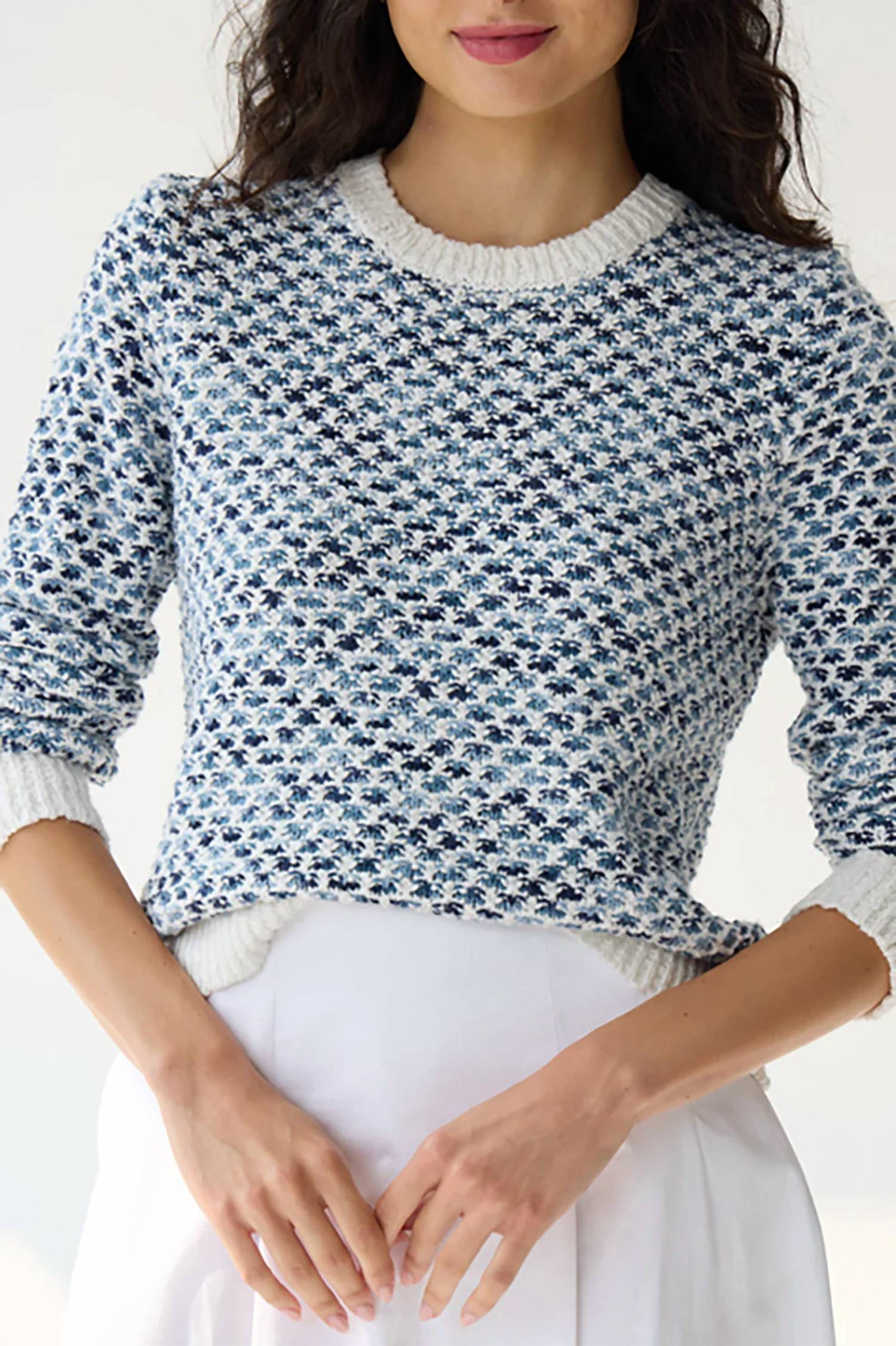 Autumn Cashmere - Space Dye Stitchery Crew Top