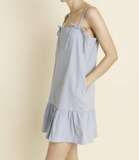 Aureum - Women's Bow Trim Mini Dress