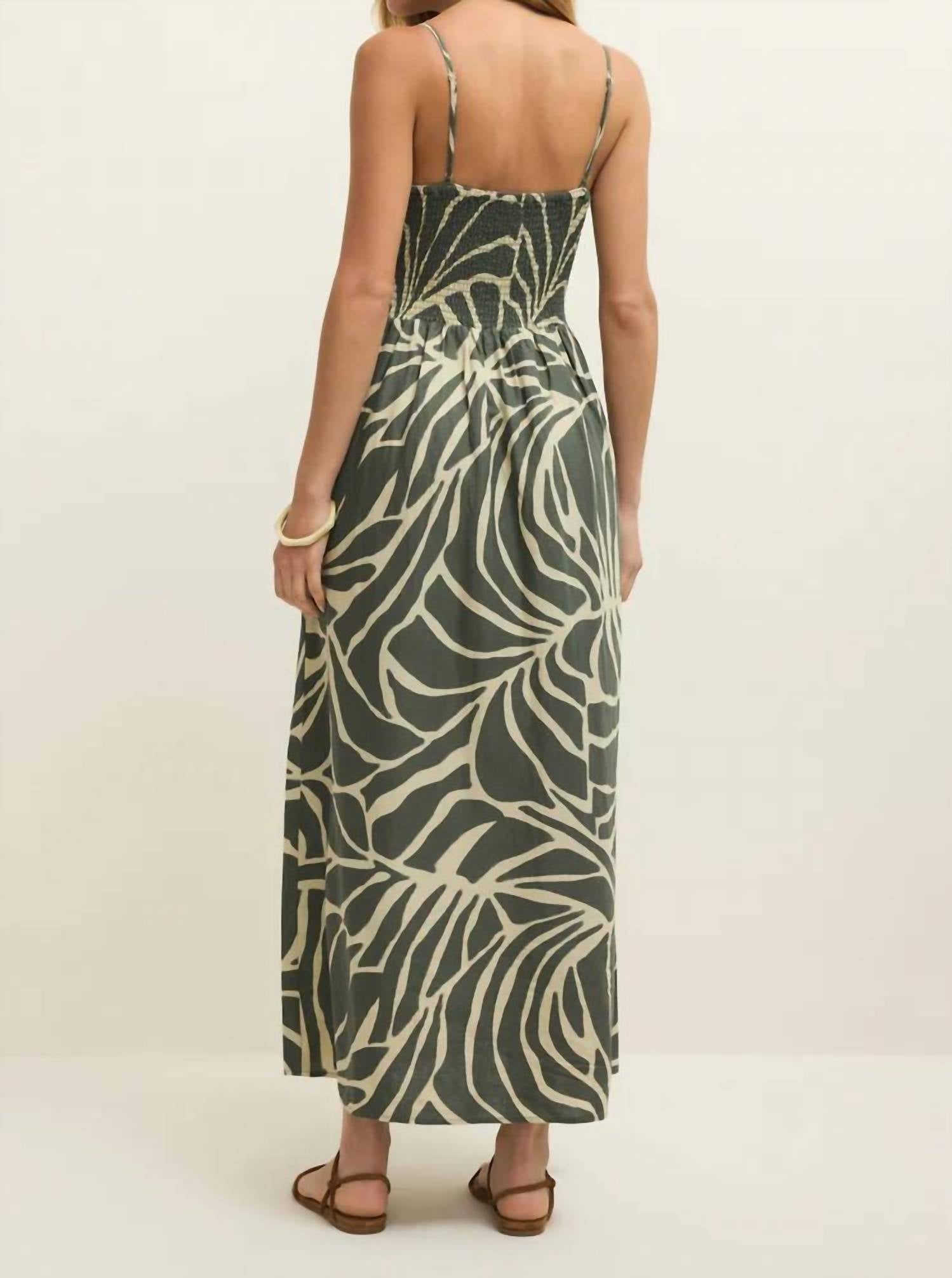 Z Supply - Bayside Tova Palm Linen Maxi Dress