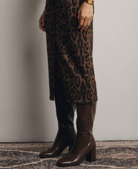 Forte - Leopard Stretch Pencil Skirt