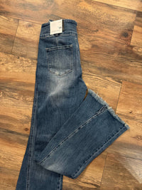 Kancan - Women's High Rise Bootcut Seam Detail Jeans