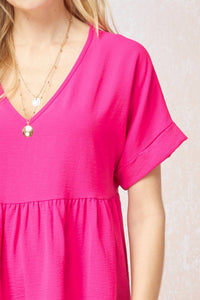 Entro - Textured Babydoll Top