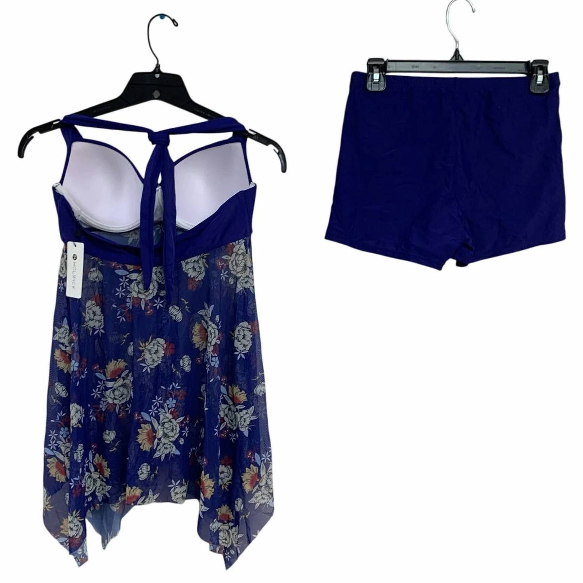 Holipick - Women's Floral Push Up Two Piece Tankini Swimsuit