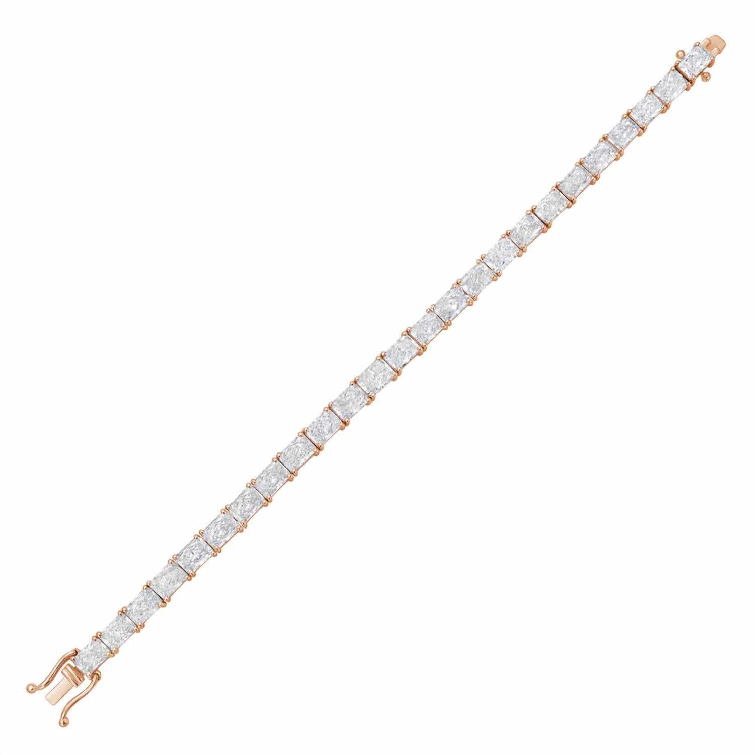 Diana M Jewels - Women's Radiant Lab-Grown Diamond Bracelet (48.00 Ct) - Signature