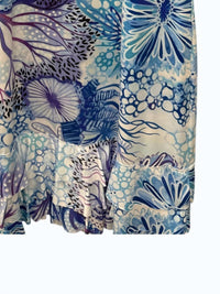 Tango Mango Women's Ruffle Hem Dress in blues violet - women's dress - detail view