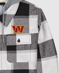 Starter - Men's Washington Commanders The Big Joe Sherpa Lined Plaid Jacket