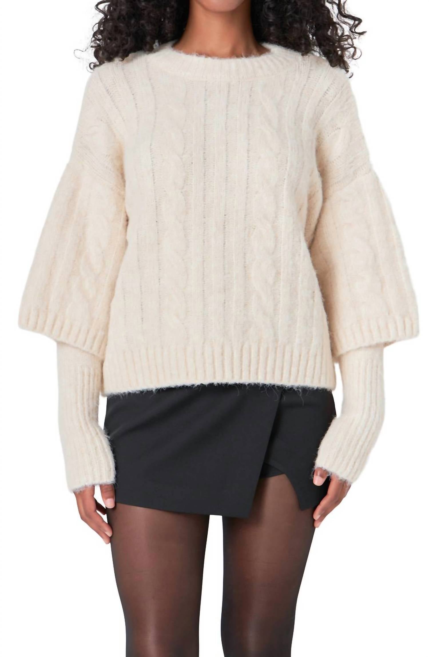 Endless Rose - Cable Twofer Sweater