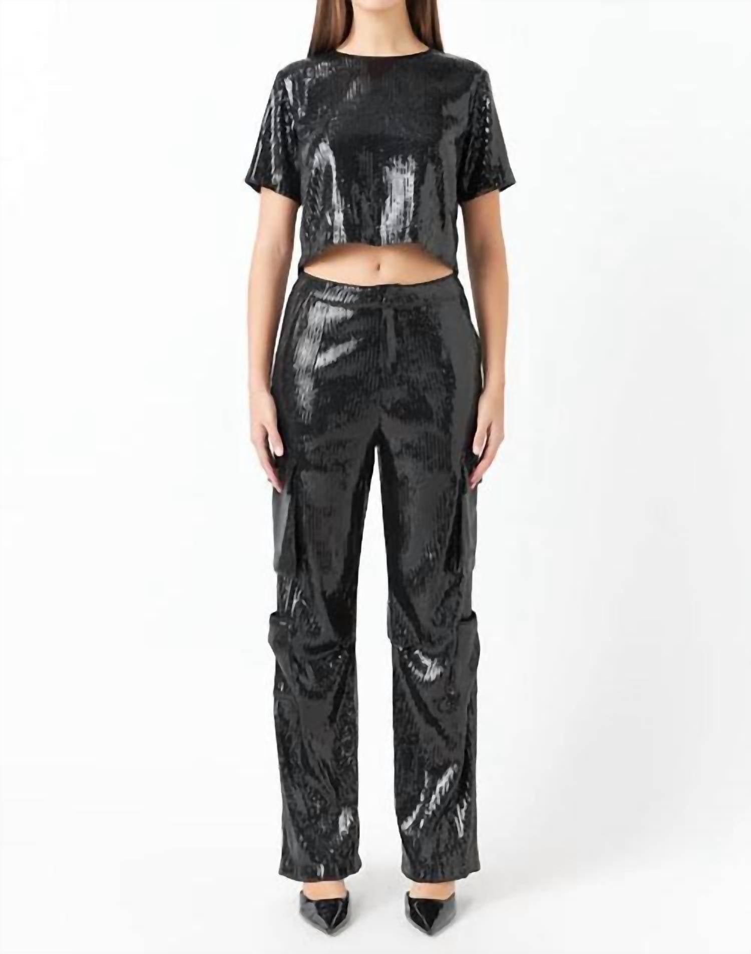 Endless Rose - Sequins Cargo Pants