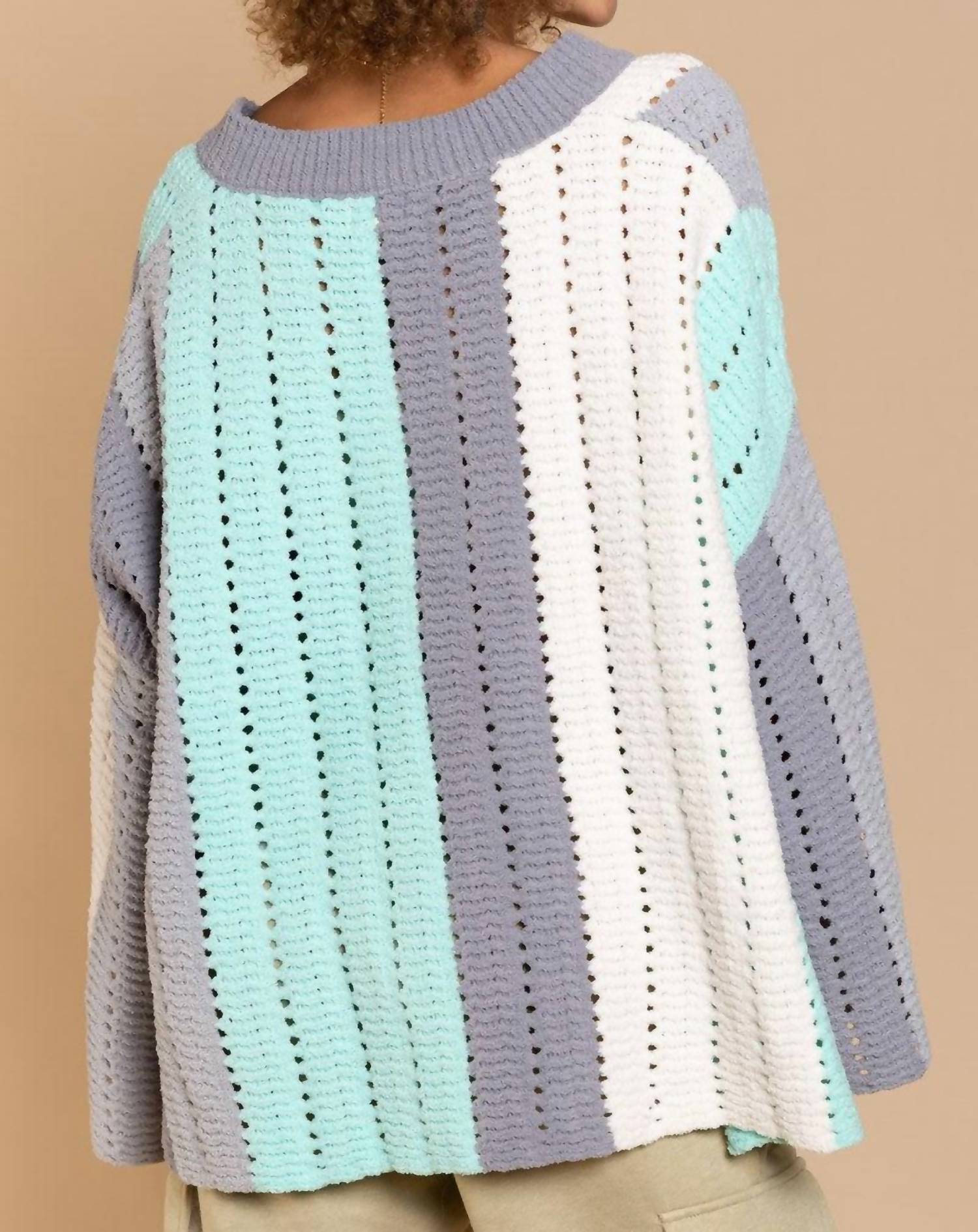 Pol - Soft Striped V-neck