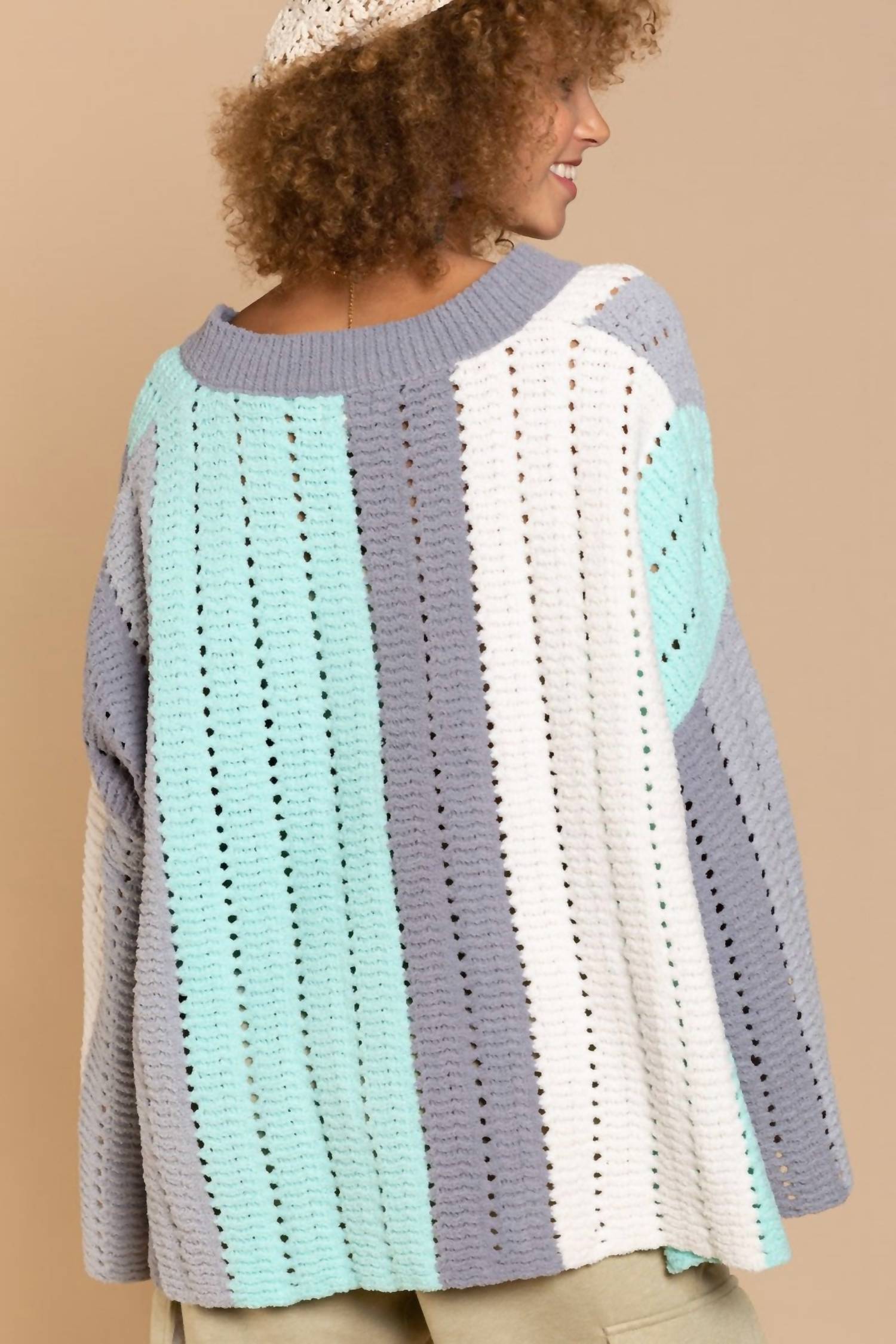 Pol - Soft Striped V-neck