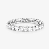 Diana M Jewels Women's Round Lab-Grown Diamond Fashion Ring (1.50 Ct) - Petite with diamond accents in 14k white gold - women's jewelry
