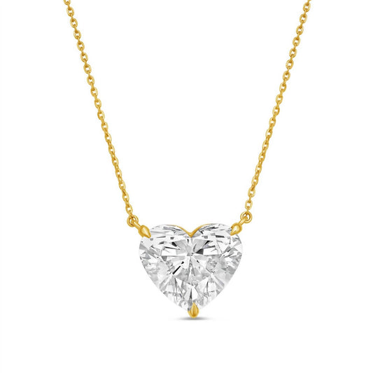 Diana M Jewels - 10.00 Cts Lab Grown Heart Diamond Pendant Necklace