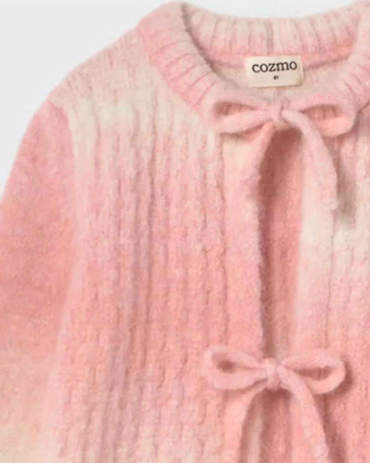 Cozmo - Girls' Soft Dyed Tricot Bow Cardigan