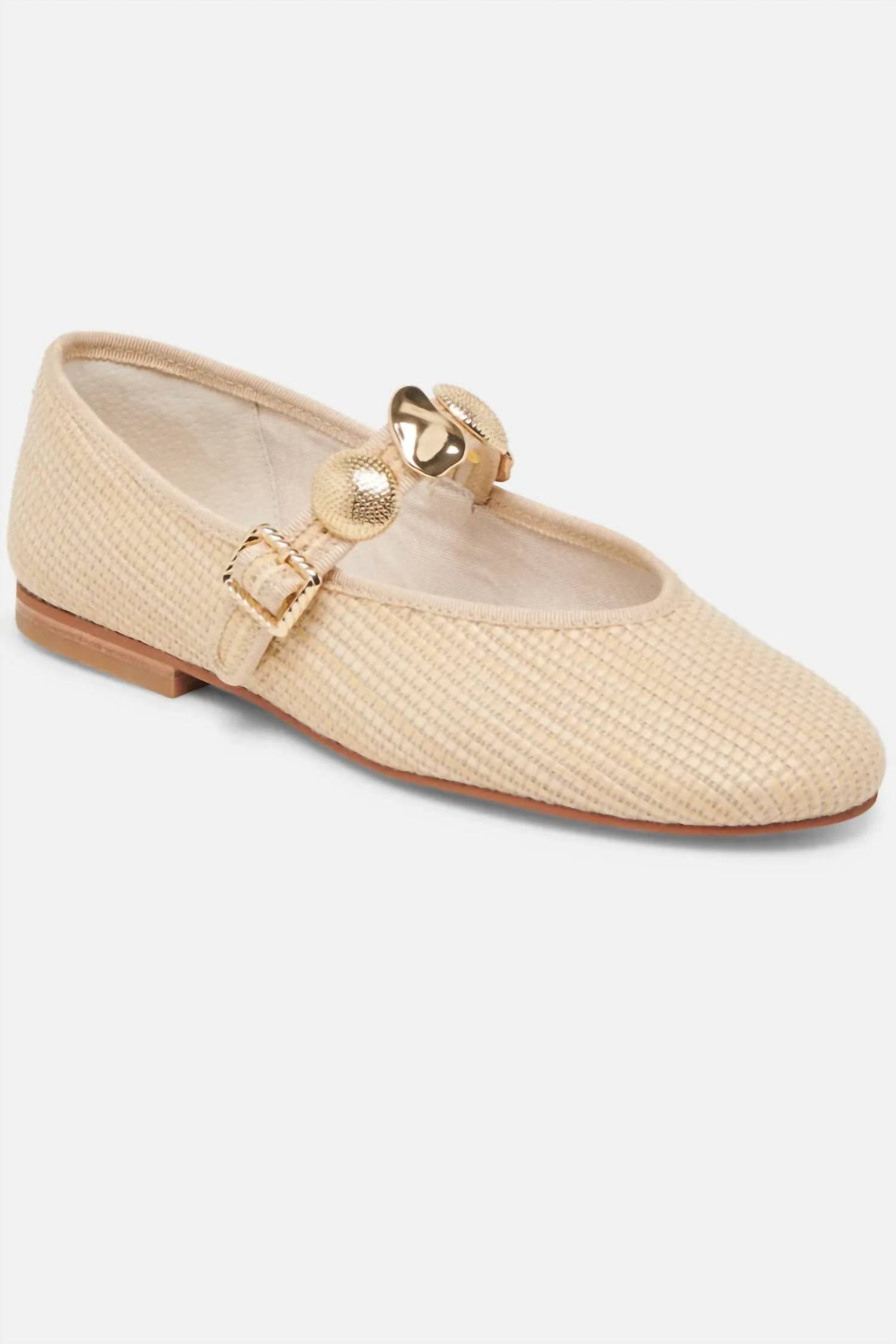Dolce Vita Women's Relan Ballet Flats in lt natural raffia - women's flats