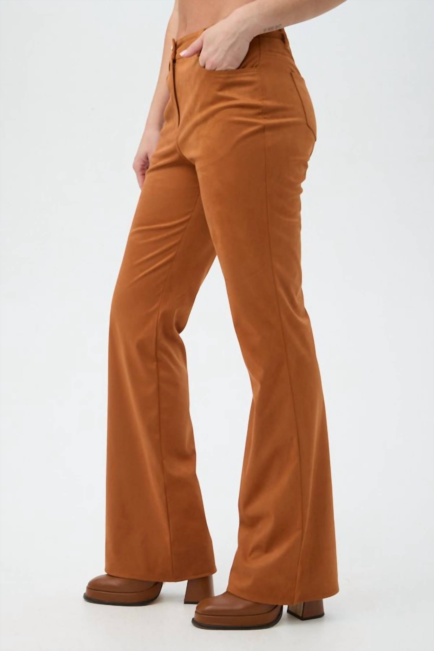Trina Turk Apple Pants in amber - women's pants - detail view