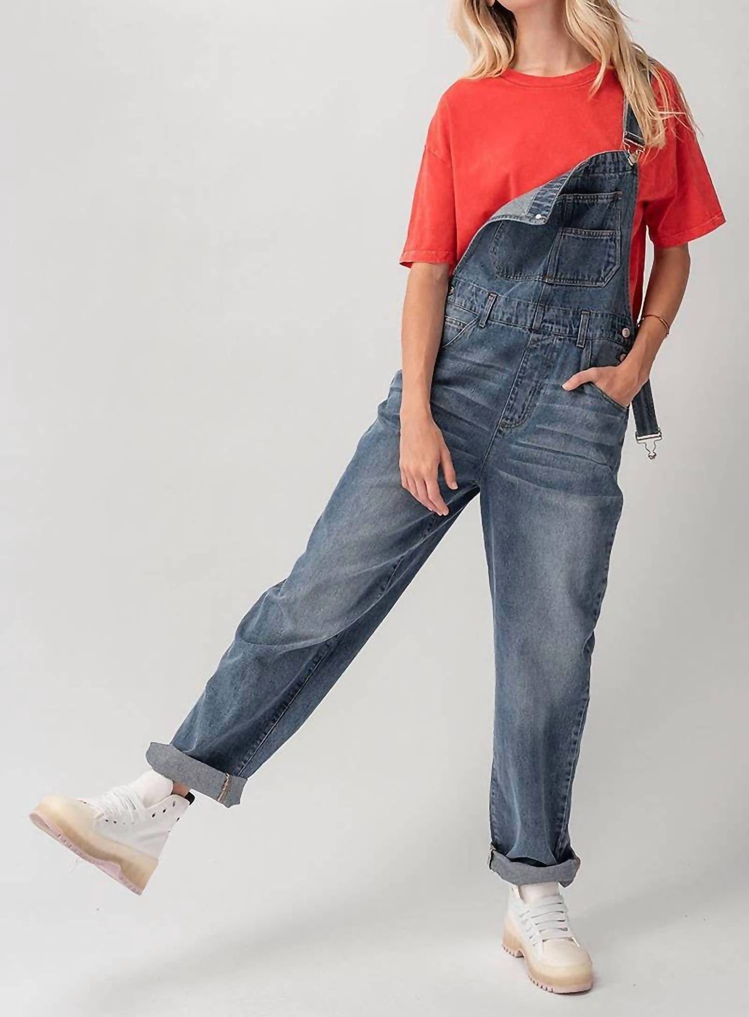 Urban Daizy - Relaxed Fit Denim Overalls