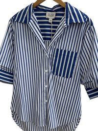 Fifteen Twenty - Women's Puff Sleeve Button Front Top