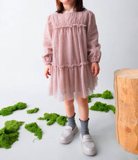 Mayoral - Girls Printed Tulle Dress