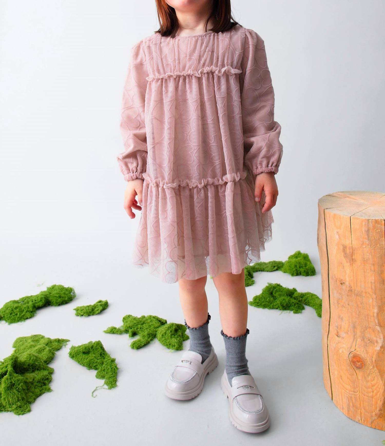 Mayoral - Girls Printed Tulle Dress