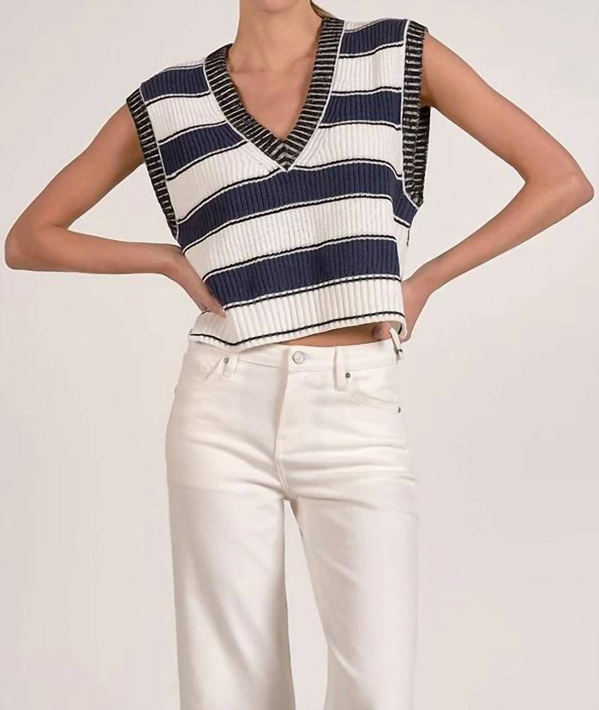 Elan - Striped Sweater Vest