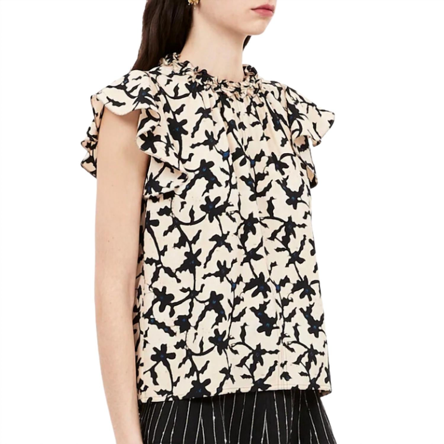 Ulla Johnson Women's Julia Top in moonstone - women's blouse - alternate view