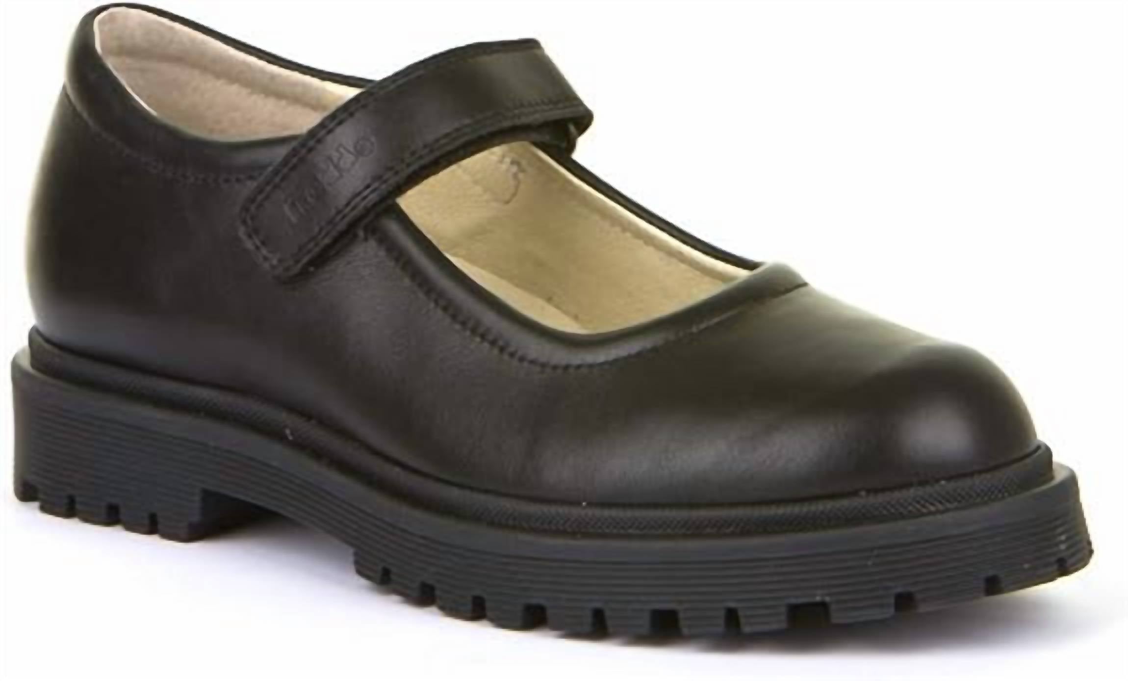 Froddo Girl's G3140114 School Shoes in black - kids' shoe - detail view