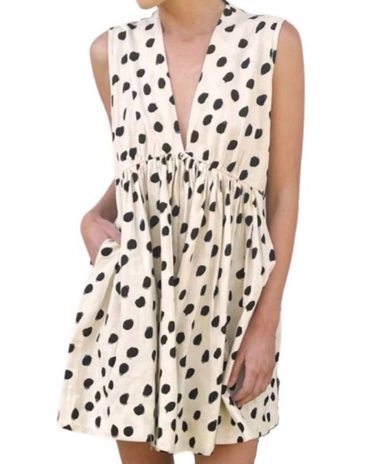 Karina Grimaldi - Polka Dot Deep V-neck Dress