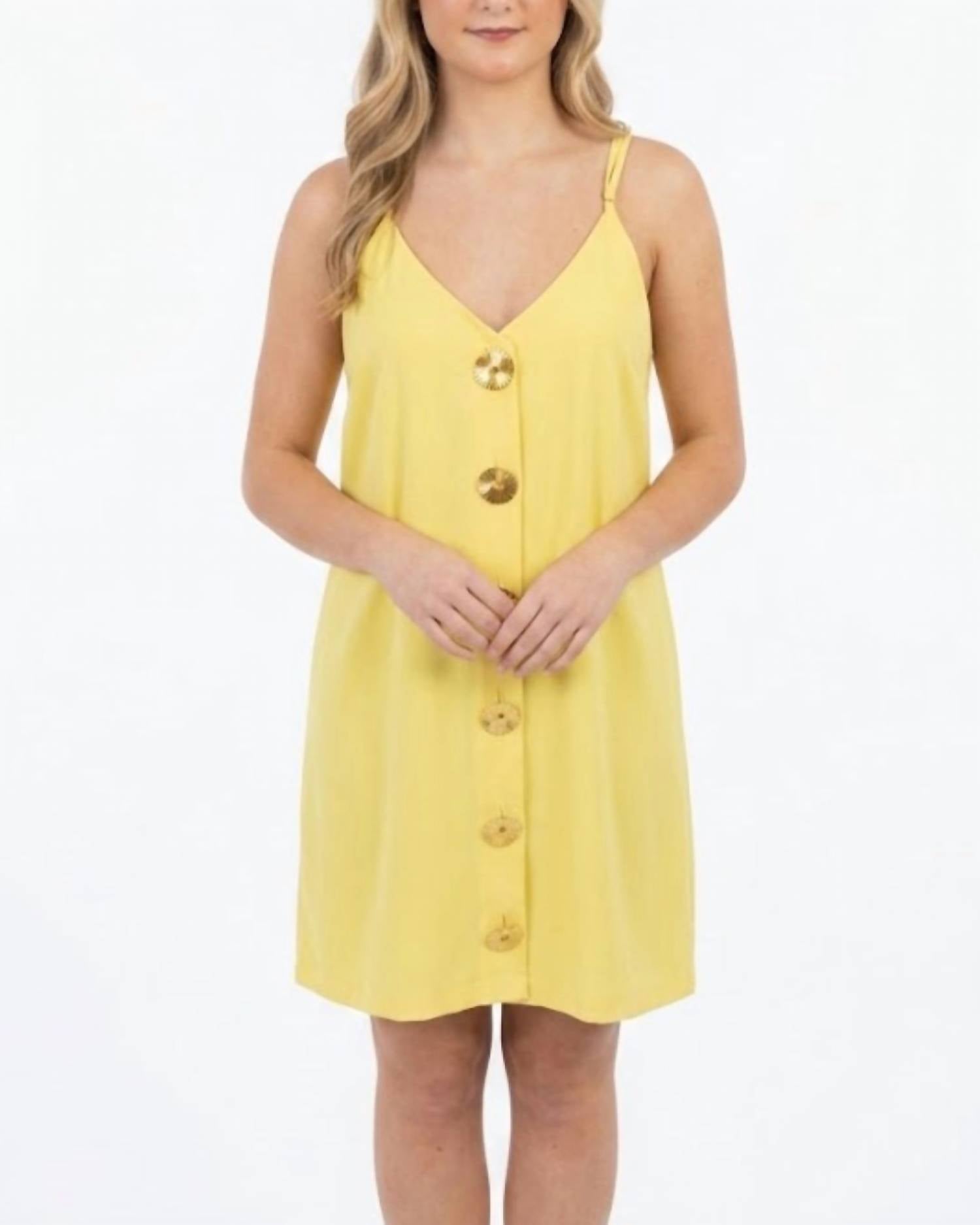 Yellow Lovebirds - Paulette Mini Dress
