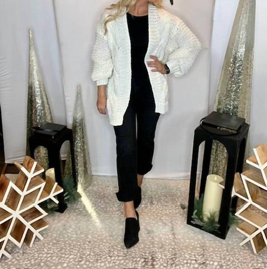 Bibi - Oversized Open Long Sleeve Cardigan