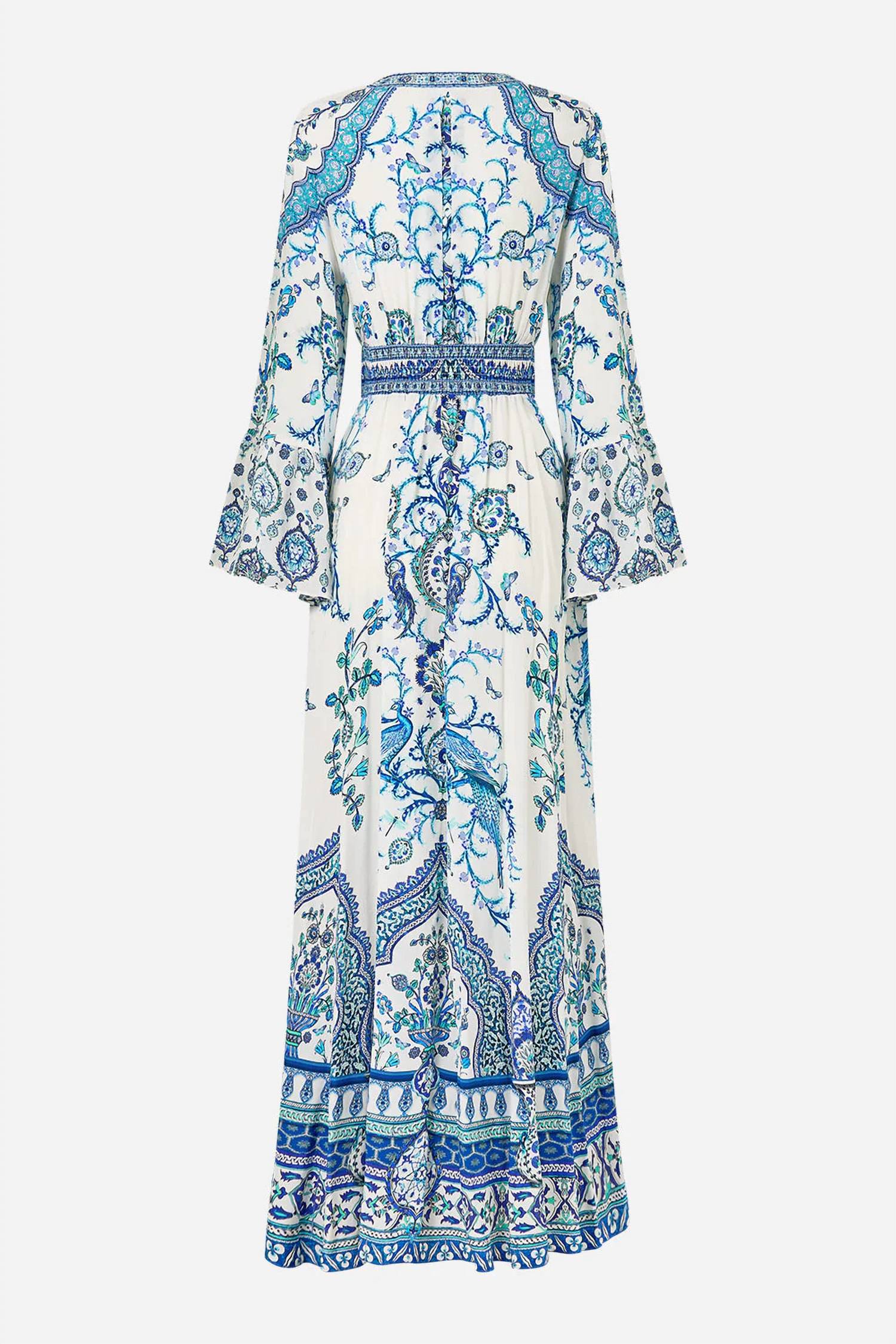 Camilla - Shaped Waistband Dress With Ruffle Sleeve