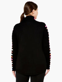Nic + Zoe - Sena Stripes Aside Vital Turtleneck Sweater - Plus